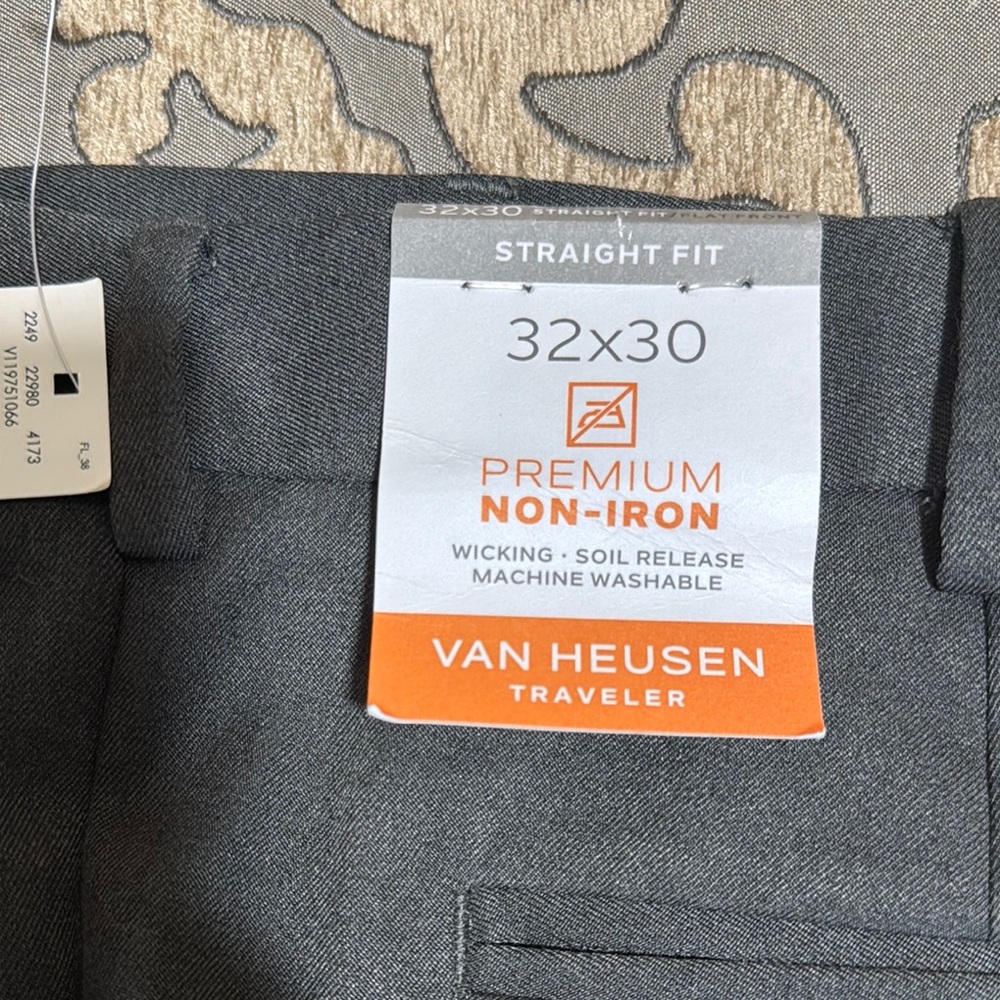 Van Heusen Charcoal Straight Fit Trousers